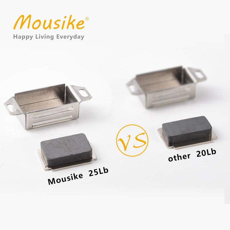 Mousike Cabinet Magnets 30lb Stainless Steel Magnetic Door Catch with Strong Magnetic for Kitchen Cupboard Wardrobe Closet Cabinet Door Drawer Latch - Image 3